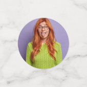 Funny Personalisiert Party Head Custom Foto 6 Face Konfetti (Klein Vorderseite)