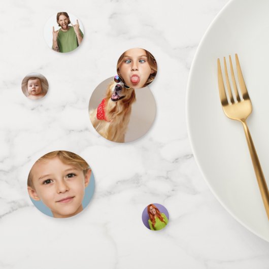 Funny Personalisiert Party Head Custom Foto 6 Face Konfetti (Gruppe)