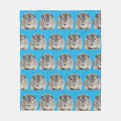 Funny Personalisiert Pet Face Fleecedecke (Vorderseite)