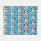 Funny Personalisiert Pet Face Fleecedecke (Vorderseite (Horizontal))