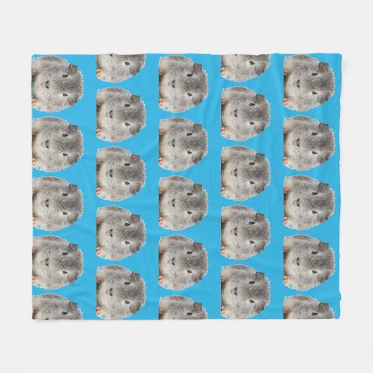 Funny Personalisiert Pet Face Fleecedecke (Vorderseite (Horizontal))