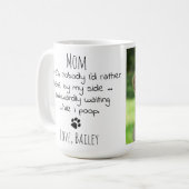 Funny Personalisiert Pet Foto Hunde Mama Kaffeetasse (Vorderseite Links)
