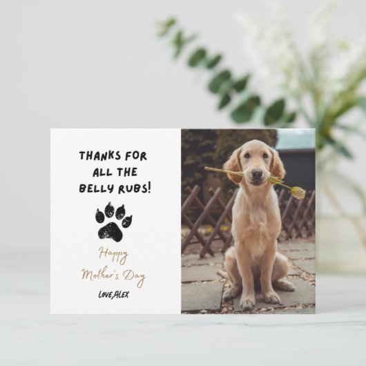 Funny Personalisiert Pet Foto Hunde Mama Mütter Ta (Stehend Vorderseite)