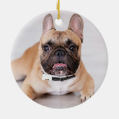Funny Personalisiert Pet Hund Welpe Foto Keramik Ornament (Hinten)