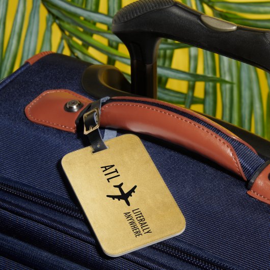 Funny Personalisiert Pilot Geschenkreise Gold Gepäckanhänger (Vorderseite Insitu 1)