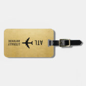 Funny Personalisiert Pilot Geschenkreise Gold Gepäckanhänger (Vorderseite horizontal)