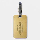 Funny Personalisiert Pilot Geschenkreise Gold Gepäckanhänger (Rückseite vertikal)