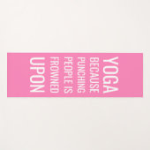 Funny Personalisiert Pink Übung Yogamatte (Vorderseite (Horizontal))