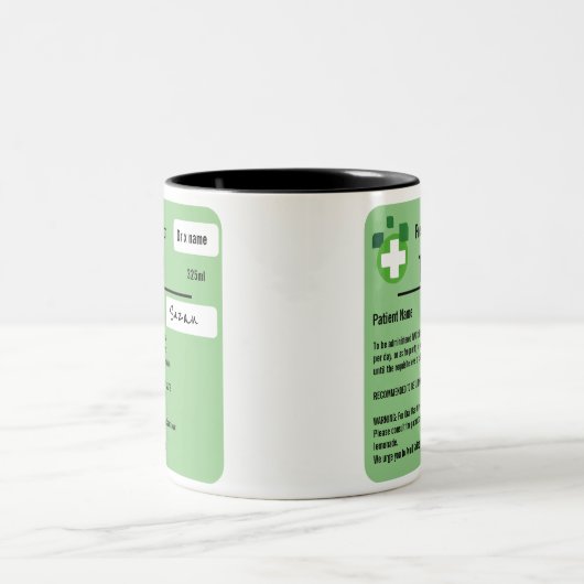Funny Personalisiert Prescription Tee Zweifarbige Tasse (Mittel)
