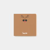 Funny Personalisiert Reindeer Sticky Notes Post-it Klebezettel (Vorderseite)