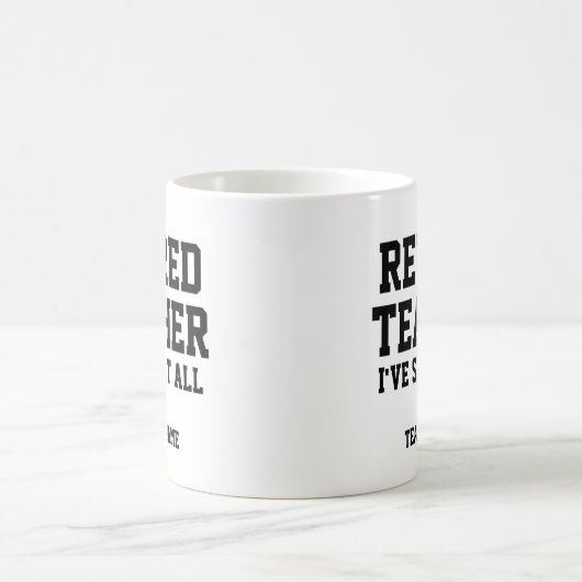 Funny Personalisiert Remüde Lehrerin Tasse (Mittel)