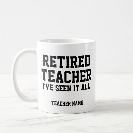 Funny Personalisiert Remüde Lehrerin Tasse (Links)