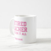 Funny Personalisiert Remüde Lehrerin Tasse (Vorderseite Links)