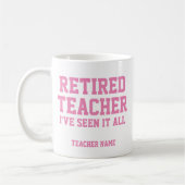 Funny Personalisiert Remüde Lehrerin Tasse (Links)