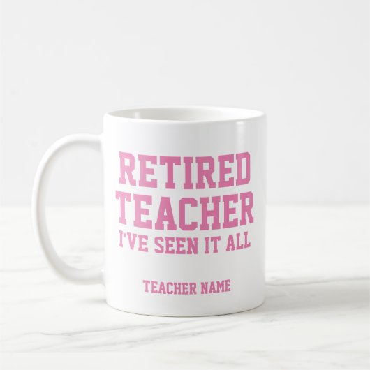 Funny Personalisiert Remüde Lehrerin Tasse (Links)