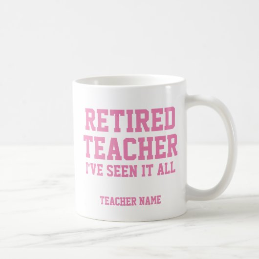 Funny Personalisiert Remüde Lehrerin Tasse (Rechts)