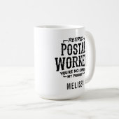 Funny Personalisiert Remüde Postfachname Kaffeetasse (VorderseiteRechts)