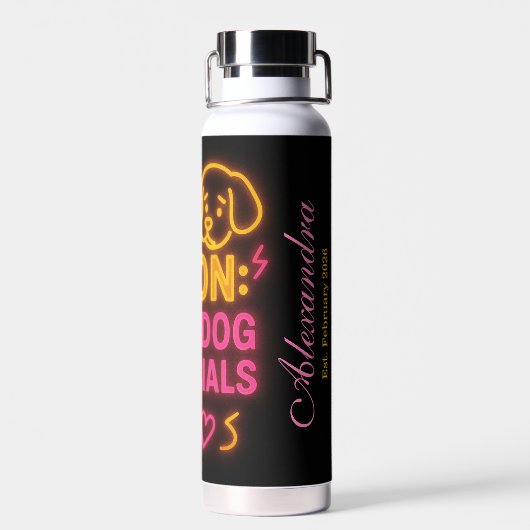 Funny Personalisiert Schwangerancy Neon Trinkflasche (Rückseite)