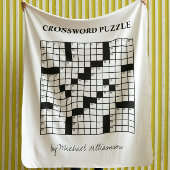 Funny Personalisiert Schwarz-weiß Crossword Puzzle Fleecedecke