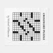 Funny Personalisiert Schwarz-weiß Crossword Puzzle Fleecedecke (Vorderseite (Horizontal))