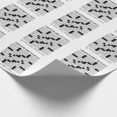 Funny Personalisiert Schwarz-weiß Crossword Puzzle Geschenkpapier (Ecke)