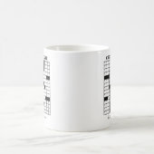 Funny Personalisiert Schwarz-weiß Crossword Puzzle Kaffeetasse (Mittel)