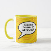 Funny Personalisiert Speech Bubble Tasse (Links)