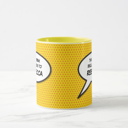 Funny Personalisiert Speech Bubble Tasse (Zentrum)