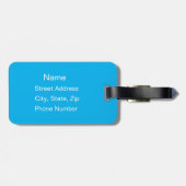 Funny Personalisiert Sport Fußball Blau Gepäckanhänger (Rückseite horizontal)