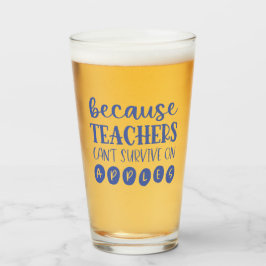 Funny Personalisiert Teacher Gift Survival auf Äpf Glas