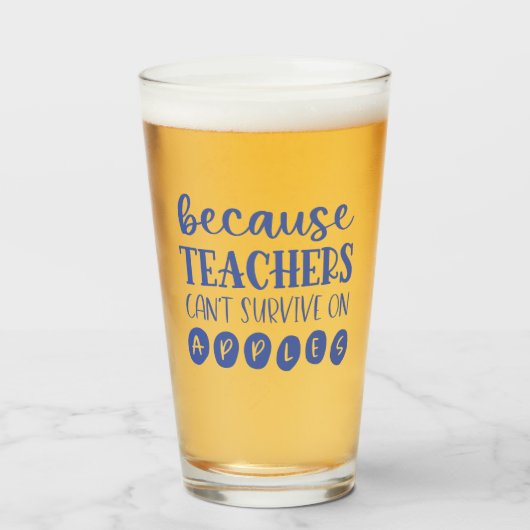 Funny Personalisiert Teacher Gift Survival auf Äpf Glas (Vorne (Gefüllt))