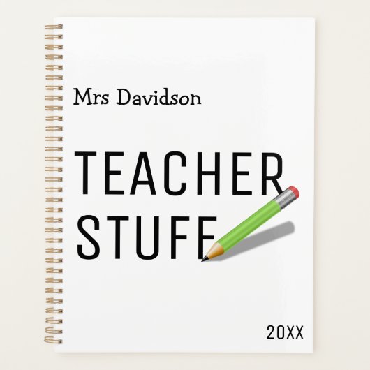Funny Personalisiert Teacher Stuff Planer (Vorderseite)