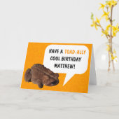 Funny Personalisiert Toad-Ally Cool Geburtstag Karte (Gelbe Blume)
