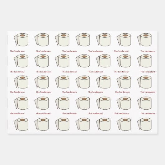 Funny Personalisiert Toilet Paper Packpapier Geschenkpapier Set (Vorderseite 3)