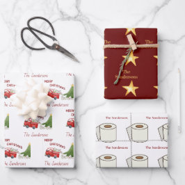 Funny Personalisiert Toilet Paper Packpapier Geschenkpapier Set