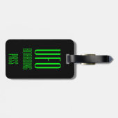 Funny Personalisiert UFO Gepäck Tag Geschenk Gepäckanhänger (Rückseite horizontal)