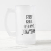 Funny Personalisiert Vater Club Chief Grill Operat Mattglas Bierglas (Links)