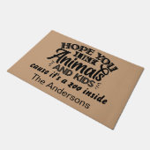 Funny Personalisiert Warning Doormat Fußmatte (Schrägansicht)