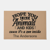 Funny Personalisiert Warning Doormat Fußmatte (Vorderseite)