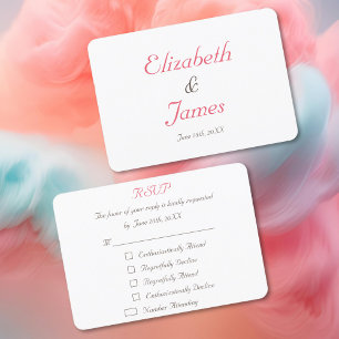 Funny Personalisiert Wedding RSVP Einladungskarte