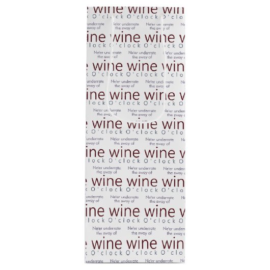 Funny Personalisiert Wine O'clock Geschenktüte Für Weinflaschen (Vorderseite)