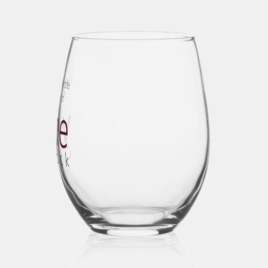 Funny Personalisiert Wine O'clock Weinglas Ohne Stiel (Links)