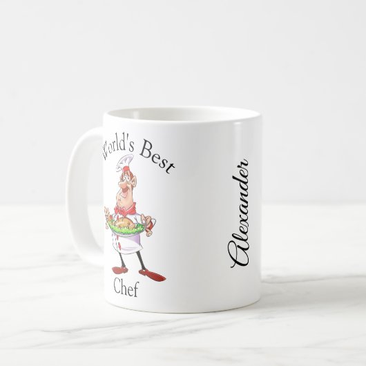 Funny Personalisiert World Bester Koch Kaffeetasse (Vorderseite Links)