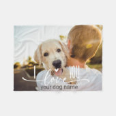 Funny Personalisierte Liebe Paw Print Dog Lover Fo Fleecedecke (Vorderseite (Horizontal))