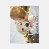 Funny Personalisierte Liebe Paw Print Dog Lover Fo Fleecedecke (Vorderseite)