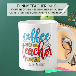 Funny Personalisierter Kaffee gibt Teacher-Powern Kaffeetasse