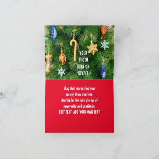 Funny personalisierter Weihnachtshüte Foto im Loch Einladung (Innenseite)