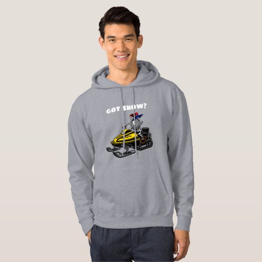 Funny Personalize Snowmobile Skeletter Hoodie (Vorne ganz)