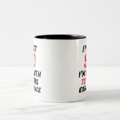 Funny Personalized 90th Birthday Experience Zweifarbige Tasse (Mittel)