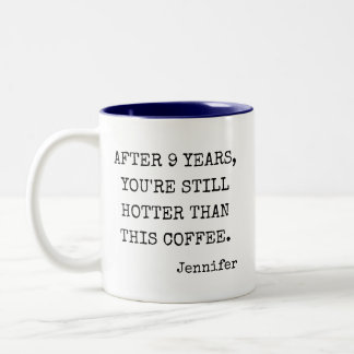 Funny Personalized 9th Anniversary Zweifarbige Tasse